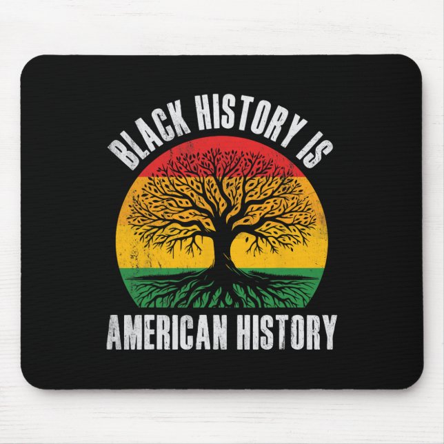 Svart historia är amerikansk historia Bhm afrikans Musmatta (Framsidan)