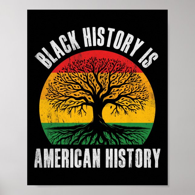 Svart historia är amerikansk historia Bhm afrikans Poster (Framsidan)
