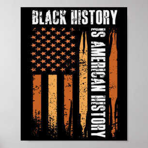 Svart historia är amerikansk historia Bhm Usa Flag Poster