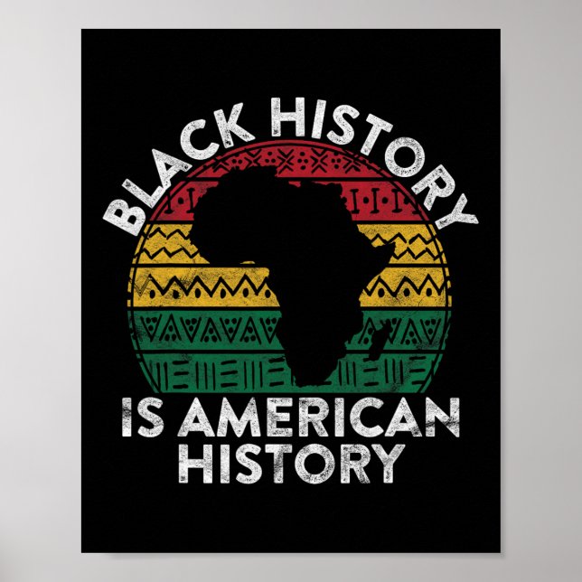Svart historia är amerikansk historia present måna poster (Framsidan)