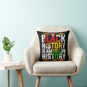 Svart historia är amerikansk patriotisk historia kudde