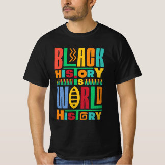 Svart historia är en julklappstext för världshisto t shirt