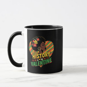 Svart historia är min Alla hjärtans svarta histori Mugg