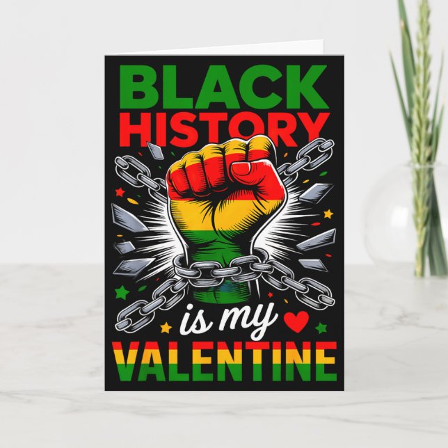 Svart historia är min valentin dag bryter varje k kort (Framsida)
