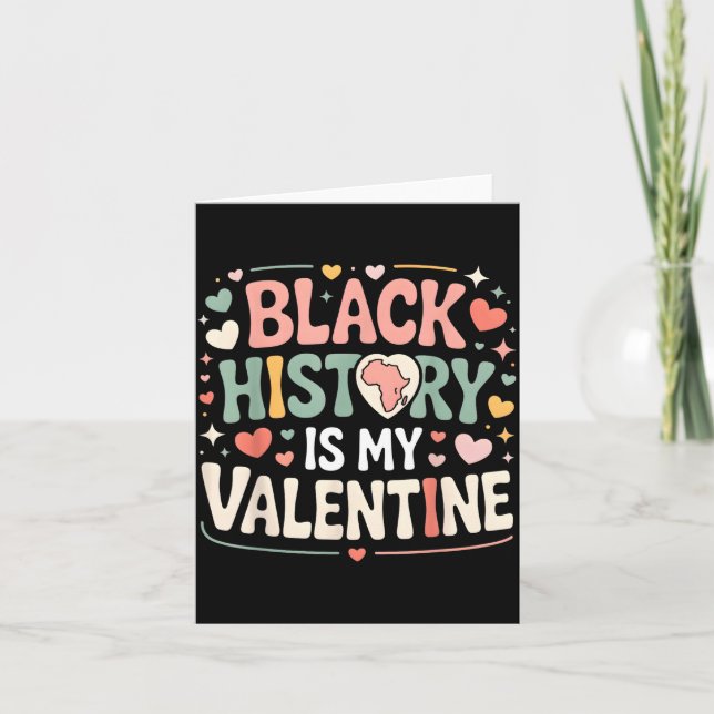 Svart historia är min valentin månad valentin dag kort (Framsida)