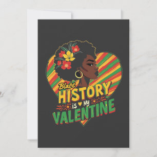 Svart historia är min valentin Svarta historiemåna Julkort