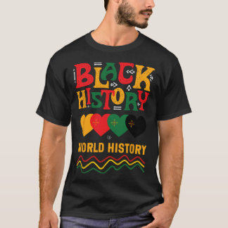 Svart historia är världshistoria BHM Svarta histor T Shirt