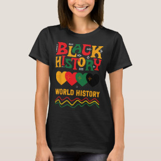 Svart historia är världshistoria BHM Svarta histor T Shirt
