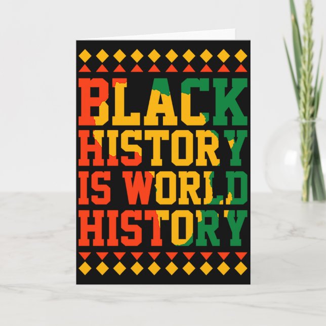 Svart historia är världshistoria Svarta historiemå Kort (Framsida)