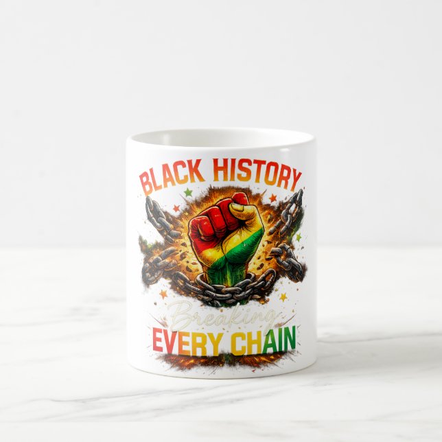 Svart historia bryter varje kedja afrikanska Ameri Kaffemugg (Center)