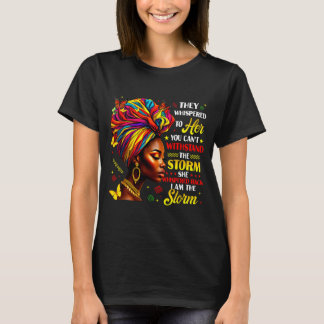 Svart historia de viskade till henne Melanin Drott T Shirt