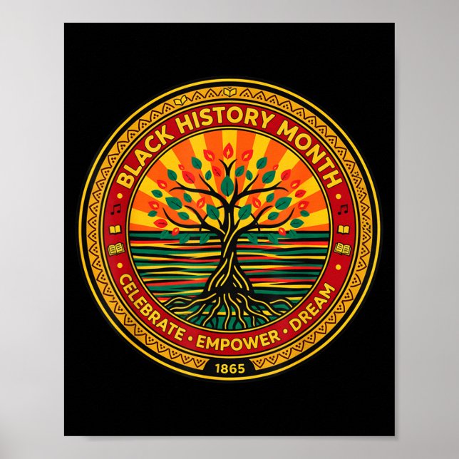 Svart historia firande utbildning inspirera stolt  poster (Framsidan)