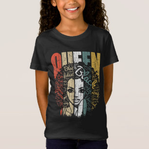 Svart historia för kvinnor - utbildad stark svart t shirt