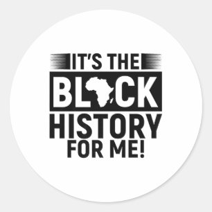 Svart historia för mig Melanin Manar Women Ki Runt Klistermärke