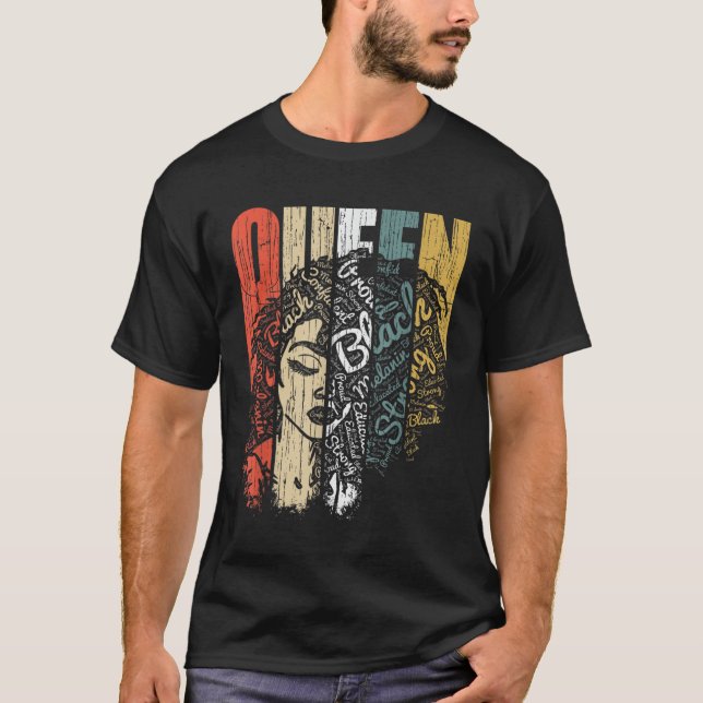 Svart historia för Women African Clothing Queen T Shirt (Framsida)