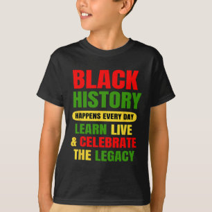 Svart historia händer varje dag Svart historiemåna T Shirt