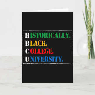 Svart historia HBCU Historiskt svart college och Kort
