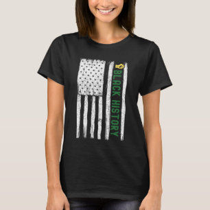 Svart historia i USA flagg månad afroamerikansk T Shirt