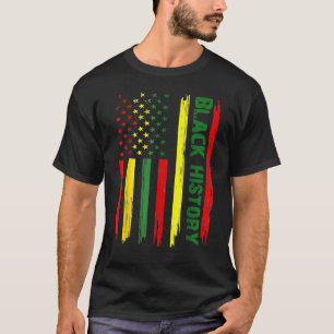 Svart historia i USA flagga Afro African Pride Man T Shirt
