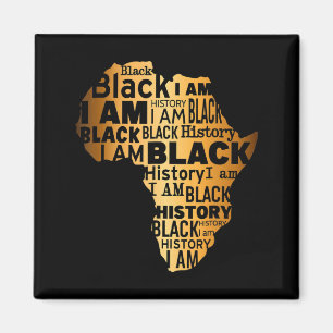 Svart historia Jag är svart varje månad Afroamerik Magnet