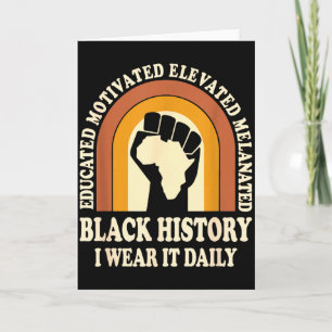 Svart historia Jag bär det dagligen Melanated stol Kort