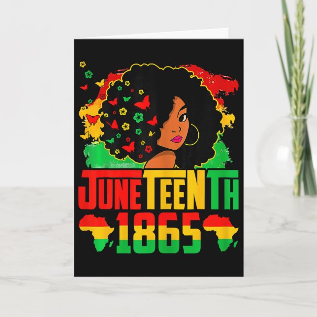 Svart historia Juneteenth är min självständighetsd Kort (Framsida)