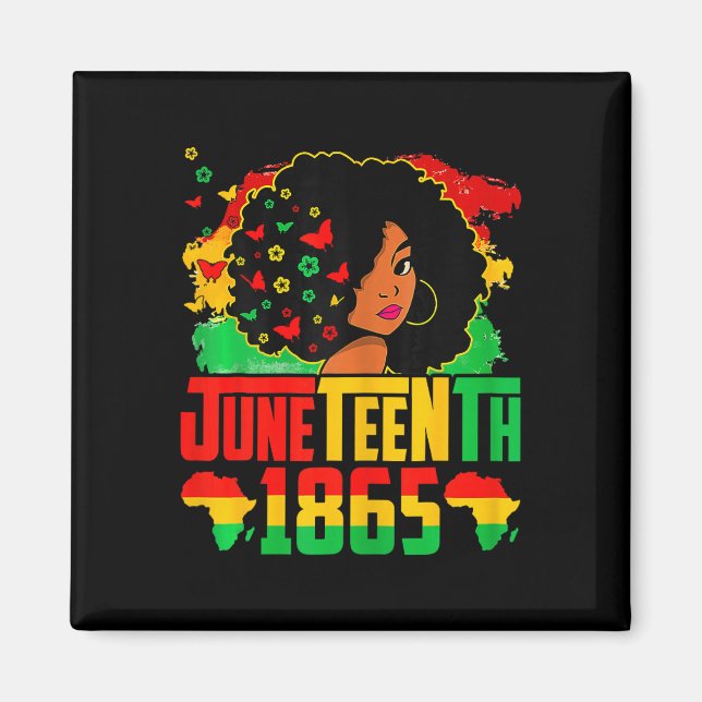 Svart historia Juneteenth är min självständighetsd Magnet (Framsidan)