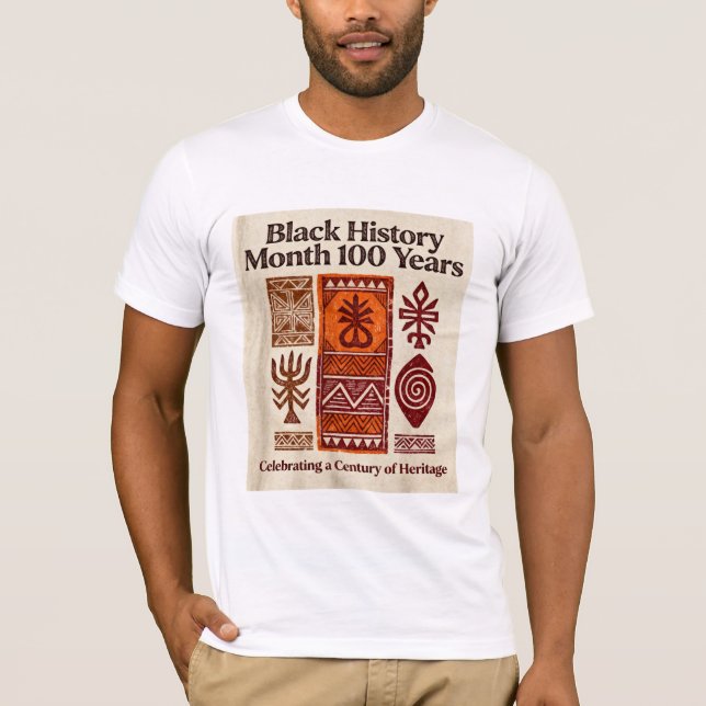 Svart historia månad 100-årsjubileum T-shirt (Framsida)