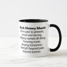 Svart historia månad dikt mugg