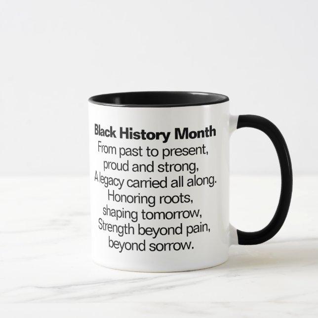 Svart historia månad dikt mugg (Höger)