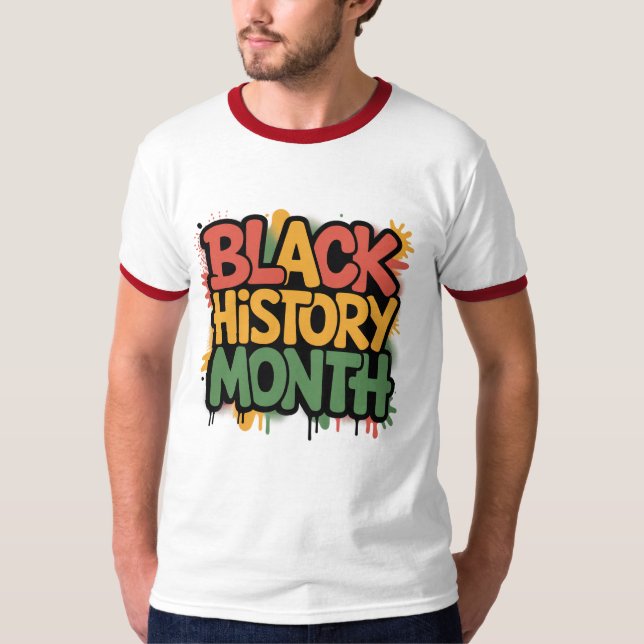 Svart historia månad Graffiti T Shirt (Framsida)