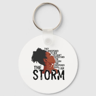 Svart historia månad T-shirt afrikansk kvinna Afro Nyckelring