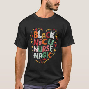 Svart historia Nicu Sjuksköterska Magi Afroamerika T Shirt