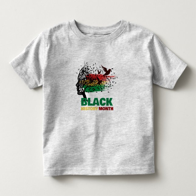 Svart historia om roten i Afrika Träd T Shirt (Framsida)