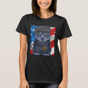 Svart historia Panther Party Patriotisk Afroamerik T Shirt