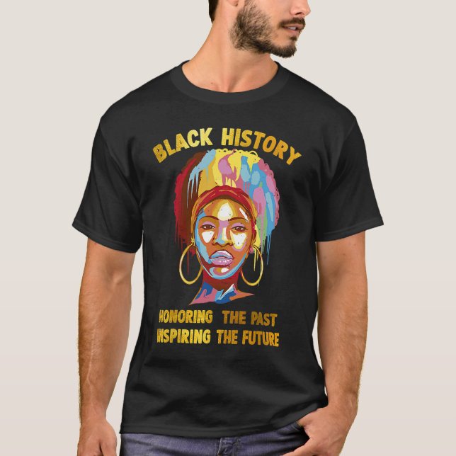 Svart historia som hedrar den senaste inspirerande t shirt (Framsida)