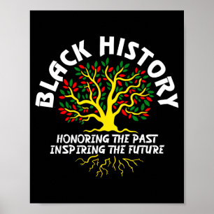 Svart historia som hedrar det förflutna och inspir poster