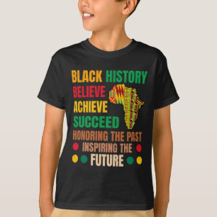 Svart historia som hedrar det förflutna och inspir t shirt