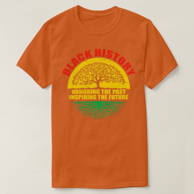 Svart historia som hedrar det förflutna som inspir t shirt (Design framsida)