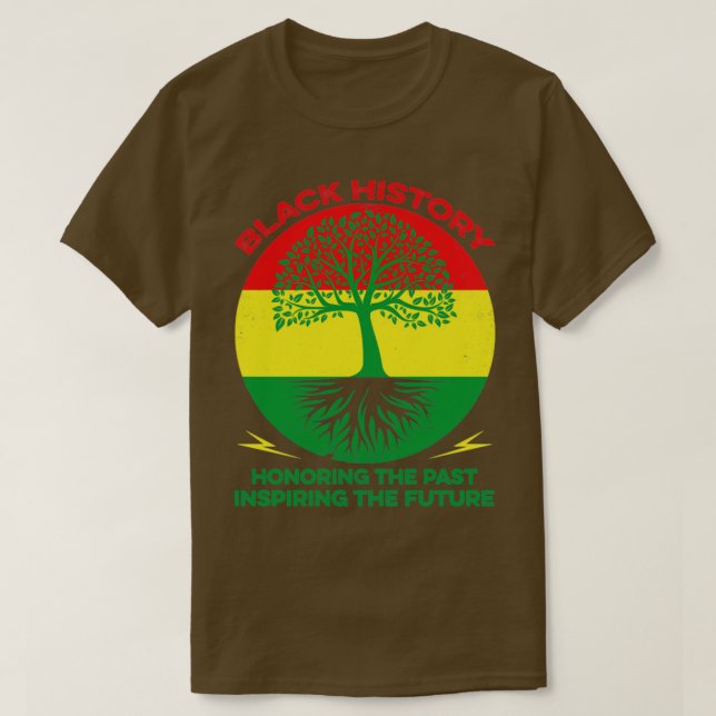 Svart historia som hedrar det förflutna som inspir t shirt (Design framsida)