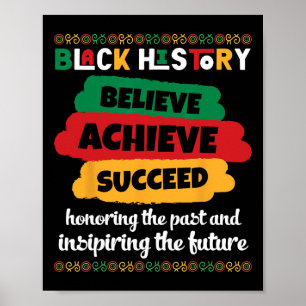 Svart historia Tro Genomsätta Lyckas Och Hedra Poster