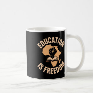 Svart historia utbildning är frihet Böcker Svart h Kaffemugg