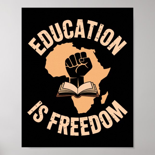 Svart historia utbildning är frihet Böcker Svart h Poster (Framsidan)