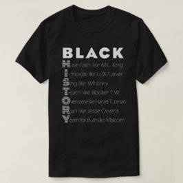 Svart historieakronymT-tröja Tee Shirt
