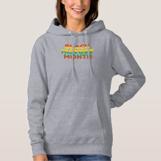 Svart historiemånad Dam Hoodie T Shirt