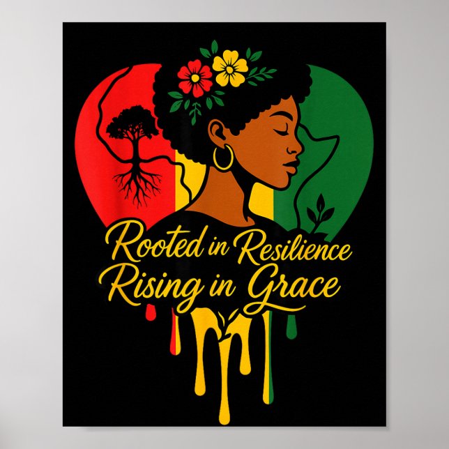 Svart historiemånad kulturarv afroamerikansk poster (Framsidan)