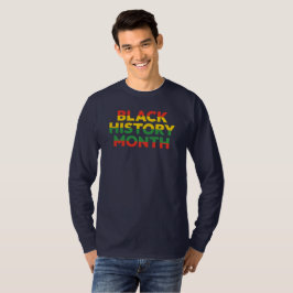 Svart historiemånad långärmad t-shirt