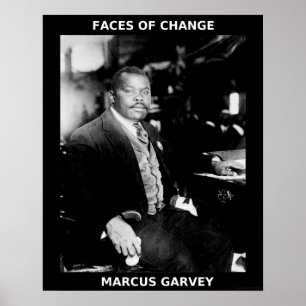 Svart historiemånadhjältar - Marcus Garvey Poster