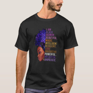 Svart historiens månad Afrikas kvinna Afro Jag är  T Shirt