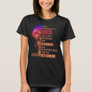 Svart historiens månad Afrikas kvinna Afro Jag är T Shirt